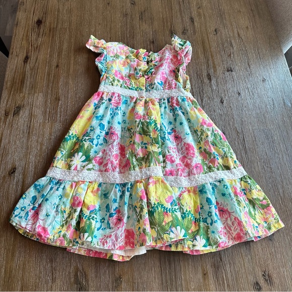 2/24$ Girls Gorgeous Multicolor Floral Dress size 7 - Picture 4 of 7
